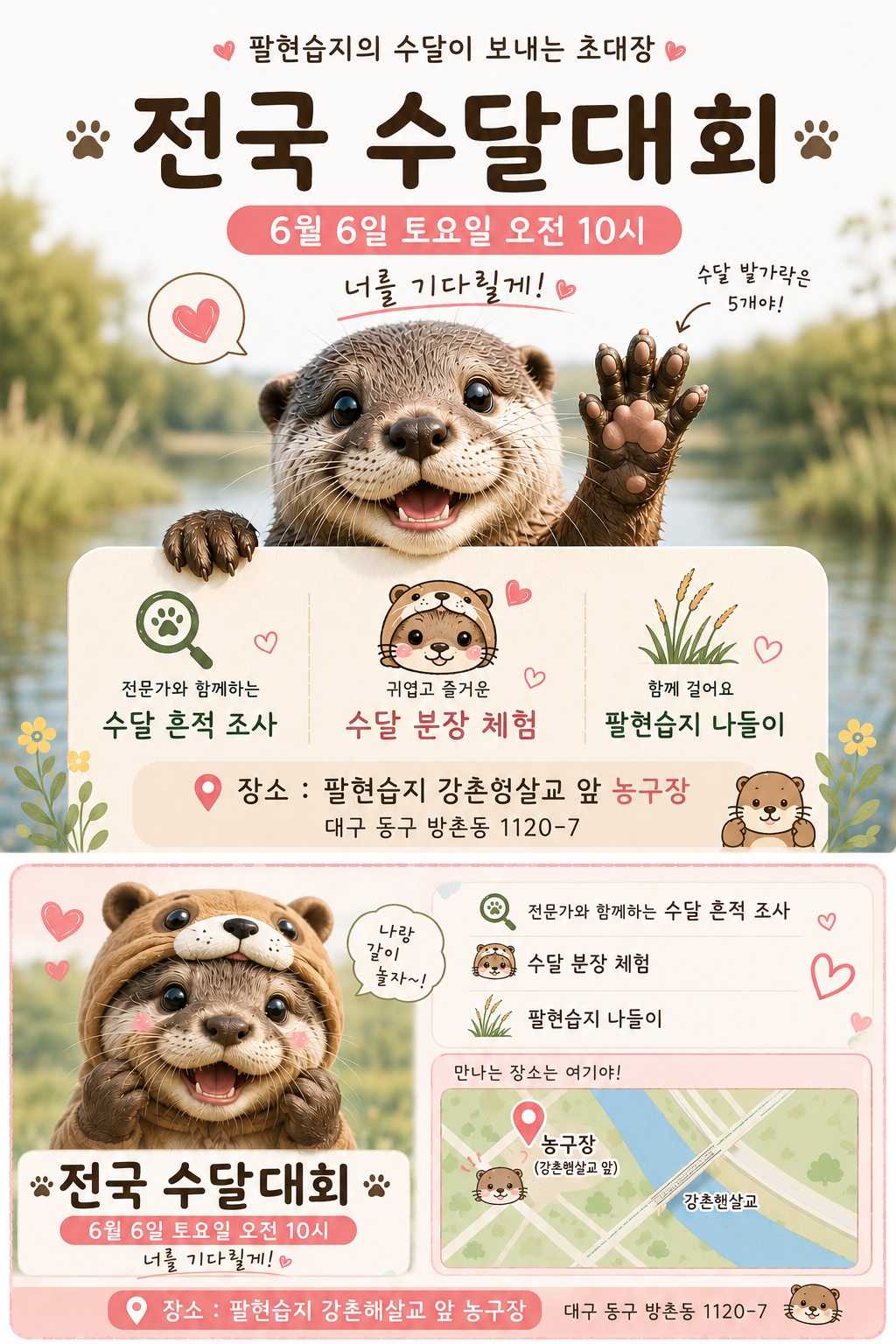 팔현습지의 수달이 보내는 초대장 홍보.png